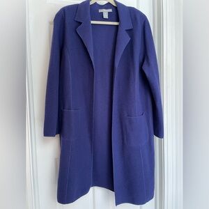 Women's wool indigo Purple Coat